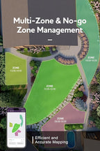 Robot Lawn Mower N2000 Perimeter Wire Free RTK,TOF,Vision Robotic Lawnmower 1.5 Acres,AI Assisted Mapping,Virtual Boundary,Multi Zone Management,APP Control,Cut Height 0.8"-3.5",Anti-Theft