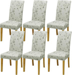 Dining Chair Covers, Stretch Seat Covers, Washable Furniture Protector | 6 Pack, Washable, Stretch Fit, Soft, Non Slip, Dining Chair Covers, Seat Protector, Furniture Protector