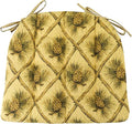 Barnett Home Decor Wilderness Pinecones Beige Kitchen Chair Pads - Size Small 15 x 17 Latex Foam Fill - Rustic Home Decor, Cabin Decor, Lodge Decor, Forest Decor - (Pinecone Beige Chair Pad 17")
