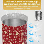 Clear Ice Cube Maker - 2.5" Round Ball - Stainless Steel Clear Ice Cube Molds - Sphere Mold & Christmas Gift for Cocktails, Drinks & Bourbon, Whiskey Gifts for Men Women Dad(2 Packs)