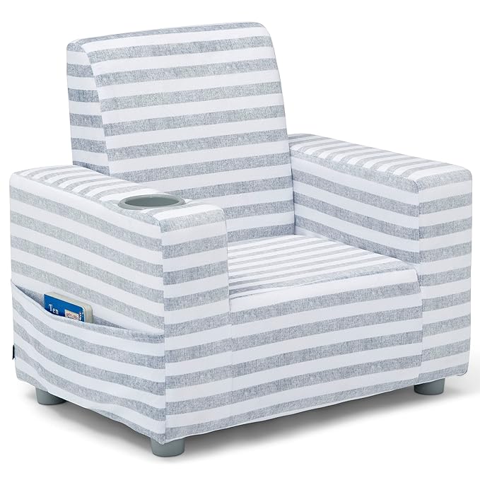 GAP GapKids Upholstered Chair, Grey/White