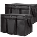 2-Pack Insulated Food Delivery Bag, XXX-Large Cooler Bags, Black | Insulated Grocery Shopping Bags, Food Carrier Catering Bag, Commercial Food Warmer Bag for Delivery Drivers for Hot/Cold Food