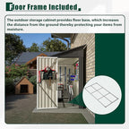 4×8 FT Lean to Metal Shed,Outdoor Heavy-Duty Storage Shed with Floor Base,All Weather Waterproof Garden Tool House W/Lockable Door&2 Air Vent,Reversible Door Design,for Backyard,Patio,Lawn,Black