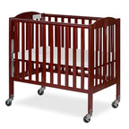 3-in-1 Folding Portable Crib, Cherry, Large