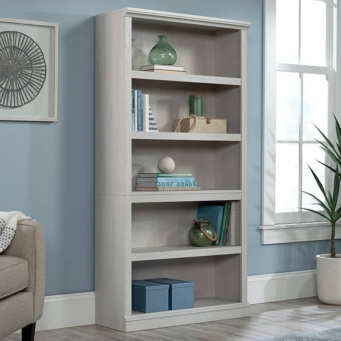 Sauder Miscellaneous Storage 5-Shelf Display Bookcase, Glacier Oak Finish