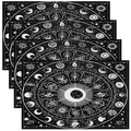 Feelyou Astrology Space Placemats Set of 4 18"x12" Galaxy Placemat for Kitchen Dining Table Decor Indoor Outdoor for Kids Teens Adults Cosmic Celestial Table Place Mats, Sun Moon