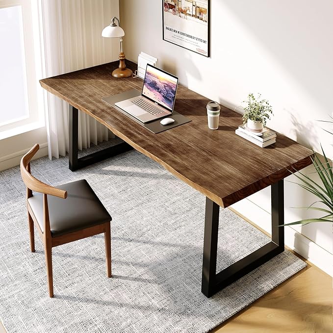 Desk / 55 inches,Solid Wood Desk Classical Style Home Office Desks/New Chinese Style Computer Table/Wooden Desk/Brown Desk