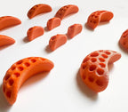 Moon Rock Climbing Holds Easy to Grab Holds for Home Climbing Walls and Swing Sets. Positive in Cut Jugs Great for Kids. Dual Texture, Eco Friendly, Non-Toxic. 2X Stronger Recycled Material. (Orange)