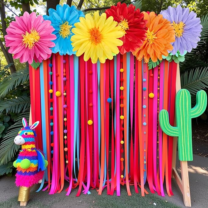 Homarkable 6 Pcs Large Tissue Paper Flowers, 20 Inch Handcrafted Giant Paper Flowers for Mexican Party Summer Wedding Birthday Backdrop Baby Shower Nursery Craft Outdoor Wall Decor