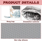 Starfish Coral Shells Ocean Silicone Oven Mitts and Pot Holders,Heat-Resistant 4 Piece Kitchen Set Non-Slip Oven Gloves and Hot Pads for Cooking, Baking, Grilling,BBQ