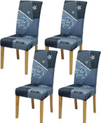 Dining Chair Covers, Stretch Seat Covers, Washable Furniture Protector | 4 Pack, Washable, Stretch Fit, Soft, Non Slip, Dining Chair Covers, Seat Protector, Furniture Cover,Easy Clean