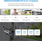 ZOSI 2.0MP 1080P HD 1920TVL Security Camera Hybrid 4-in-1 TVI/CVI/AHD/960H CVBS CCTV Camera Outdoor Indoor,80ft IR Night Vision,Weatherproof Bullet Camera For analog Surveillance DVR(Black)