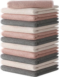 12Pack Barista Towels, Barista Microfiber Cloths, Coffee Cleaning Accessories for Espresso Machine, Steam Wand, Countertop,12”x12”