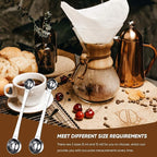 2 Pieces Coffee Scoops with Mark, 1 Tablespoon and 1 Teaspoon Stainless Steel Coffee Measuring Scoop for Ground Brewing, Tea, Sugar and Milk, 5 ml and 15 ml