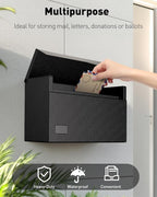 Uniclife Wall Mount Mailbox for Outside, Large Metal Mail Box for House | Heavy Duty, Modern Post Box, Letters Drop Box for Outdoor Office (No Lock)