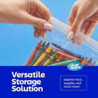 2 Gallon Storage Bags, Double Zipper Seal - 120 Count, (4 Packs of 30) Resealable Thick Plastic Food Storage Bag, BPA Free - Resealable Containers for Lunch, Snacks, Meals