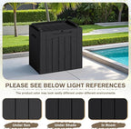 JUMMICO 31 Gallon Resin Deck Box Waterproof Indoor Outdoor Storage Boxes for Patio Furniture Cushions and Garden Tools (Black, 31gallon-2 Packs)