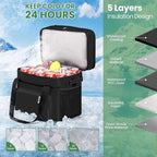 MIYCOO Cooler Bag with Expandable Double Deck, 60 Can Leakproof Cooler | Insulated Portable Soft Lunch Cooler, Extra Large Ice Chest Cooler for Beach, Picnic, Camping, Shopping