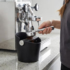 Coffee Knock Box, Espresso Knock Box, Coffee Bin, Espresso Dump Bin, 4.8 Inch Shock-Absorbent Durable Barista Style Espresso Knock Box with Removable Metal Knock Bar and Non-Slip Base(Round) | Ailelan Coffee Knock Box, Espresso Knock Box, Coffee Bin, E...