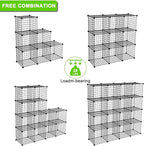 TUMUCUTE Wire Cube Storage Organizer, Metal Storage Shelves Bookshelf, Stackable Modular Closet Organizer for Bedroom Living Room, Office, Storage Shelves (6 Cubes, Iron)
