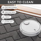 hicorfe Indoor Doormat,Front Back Door Mat Rubber Backing Non Slip Door Mats 47"x71" Absorbent Resist Dirt Entrance Doormat Inside Floor Mats for Entryway Washable Low-Profile (Grey)