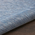 Nourison Positano Indoor-Outdoor Navy Blue 9' x 12' Area Rug, Easy Cleaning, Non Shedding, Bed Room, Living Room, Dining Room, Backyard, Deck, Patio (9x12)