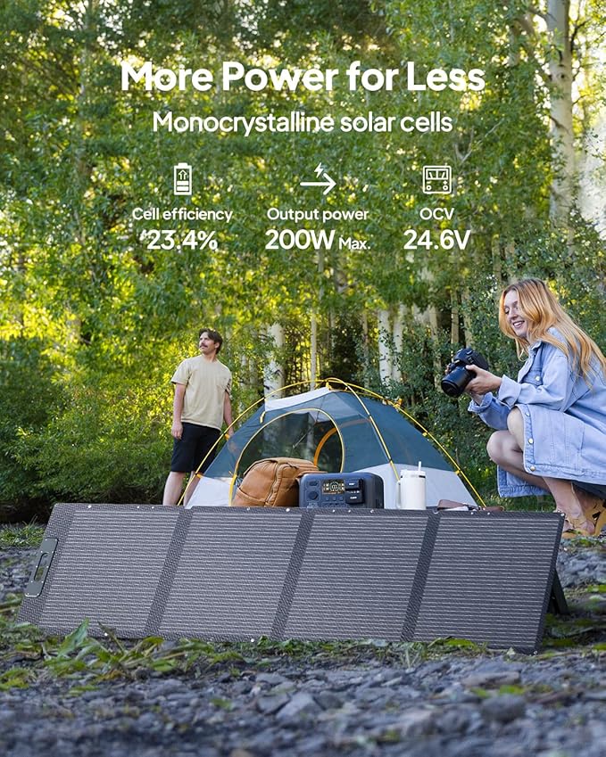 BLUETTI Elite 100 V2 Solar Generator with 2 200W Solar Panel (Ship Separately), 1024Wh Portable Power Station w/ 4 1800W AC Outlets, 35% Smaller, Ideal for Camping, Emergencies, Backup Power (2025New)