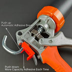 Sausage Caulking Gun,20 oz Sausage Foil Pack/10 oz Cartridge Adhesive Dual-Purpose,18:1 Thrust,15” Aluminum Sealant Hand Caulk Gun Kit With 6 Cone Nozzles (2 Pack)