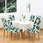 Gibelle Dining Room Chair Covers Set of 6, Soft Stretch Kitchen Chair Covers Slipcover Protector, Removable Washable Geometric Parson Chair Covers 6 Pack, Hunter Green