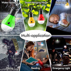 FLY2SKY Portable LED Gear Camping Lights with Clip Hook Emergency Light | Battery Powered LED Tent Lights Bulbs Outdoor Camping Essentials for Hiking Backpacking Hurricane Power Outage Emergency Gear