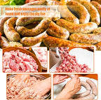 Mudder Sausage Stuffer Manual Maker Plastic Meat Filler Funnel Tubes Filling Tool for Hand Operated Food Grinder for Holiday Household Use