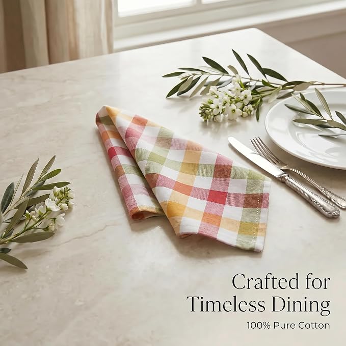 Urban Villa Cloth Napkins Cotton 20x20 (Set of 12) Harvest