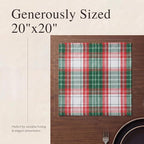 Urban Villa Cloth Napkins Cotton 20x20 (Set of 12) Christ Check