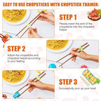 1000 Pcs Reusable Chopsticks Helper Multicolor Plastic Practice Chopstick Trainer Hinges Connector Training Chinese Chop Non Slip Stick Helper for Adult Learner Beginner