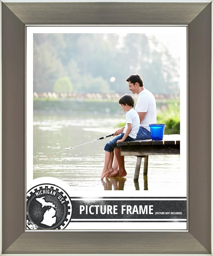Craig Frames 26966 24 x 36-Inch Picture Frame, Smooth Wrap Finish, 1.26-Inch Wide, Silver Stainless