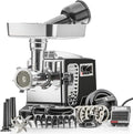 STX International Turboforce II 4000 Electric Meat Grinder | Grinds Soft Bones | Foot Pedal | 6 Grinding Plates | Stainless Steel Blades | Sausage Tubes | Kubbe Maker | Meat Claws | Patty Press & More