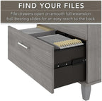 Bush Somerset 2-Drawer Lateral File Cabinet, Letter/Legal, Platinum Gray, 30-Inch (WC81280)