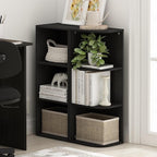 Furinno Pasir 3-Tier Corner Open Shelf Bookcase, Blackwood