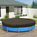 ECOOPTS 6 ft Round Pool Cover for Above Ground Pools, Swimming Pool Cover Protector Winter Safety Cover (Brown)