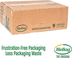 BioBag (USA) The Original Compostable Bag, 64 Gallon, 60 Count, 100% Certified Compostable Trash Bag Liners for Food Waste, Extra Strong and Durable, Trash Bag