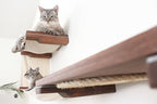 CatastrophiCreations Cat Wall Mounted Play Cat Condo, Bamboo Frame, Modular Design, Sisal Pole, Hammock, 18" and 34" Sections
