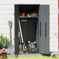 Heavy Duty Tall Storage Cabinet Outdoor Weatherproof, 28 Cuft Garage Storage Cabinet with 4 Adjustable Shelves, Lockable Kitchen Pantry Closer Organizer, 31Wx23Lx66H, Sage Grey