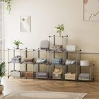 HOMIDEC Closet Organizers and Storage, 9 Cube Storage Organizer, Grey | Portable Closet Organizer, Storage Cubes Shelves, for Bedroom, Kids Room, Bathroom, Wardrobe, Clothes Rack
