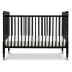 DaVinci Jenny Lind 3-in-1 Convertible Crib in Ebony, Removable Wheels, Greenguard Gold Certified
