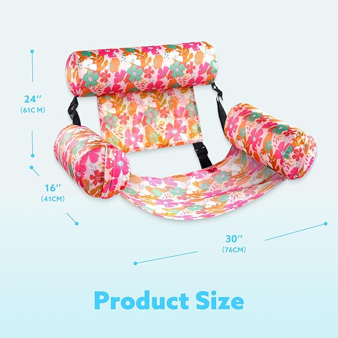 SLOOSH Inflatable Pool Floats Adult,2 Packs Floating Lounge Chairs,Blow up Pool Noodles for Adult Heavy Duty,Floating Chair for Party Summer Water Beach Lake Fun