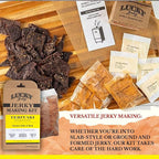 Lucky Jerky Teriyaki DIY Beef Jerky Seasoning and Cure Kit, 12 Oz | Make Your Own Teriyaki Beef Jerky at Home, Traditional Not Overly Sweet Flavor, Seasons 20 lbs of Meat