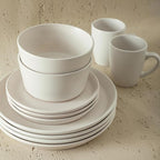 Stone Lain Albie 32-Piece Dinnerware Set Stoneware, White Speckled