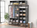 HOMIDEC Closet Organizers and Storage, 9 Cube Storage Organizer, Black | Portable Closet Organizer, Storage Cubes Shelves, for Bedroom, Kids Room, Bathroom, Wardrobe, Clothes Rack
