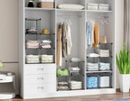 HOMIDEC 6-Cube Light Grey Cube Storage Organizer, Modular Storage Shelf with Hammer, Bin Cabinet Closet Bookshelf for Living Room, Bedroom, Office, Each Cube Size 11.8 x 11.8 inch