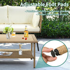 YITAHOME 2 Pieces Patio Furniture Set, All-Weather Wicker Loveseat with Thick Cushions & Rattan Table, Outdoor Conversation Set for Patio, Balcony, Backyard, Deck, Poolside